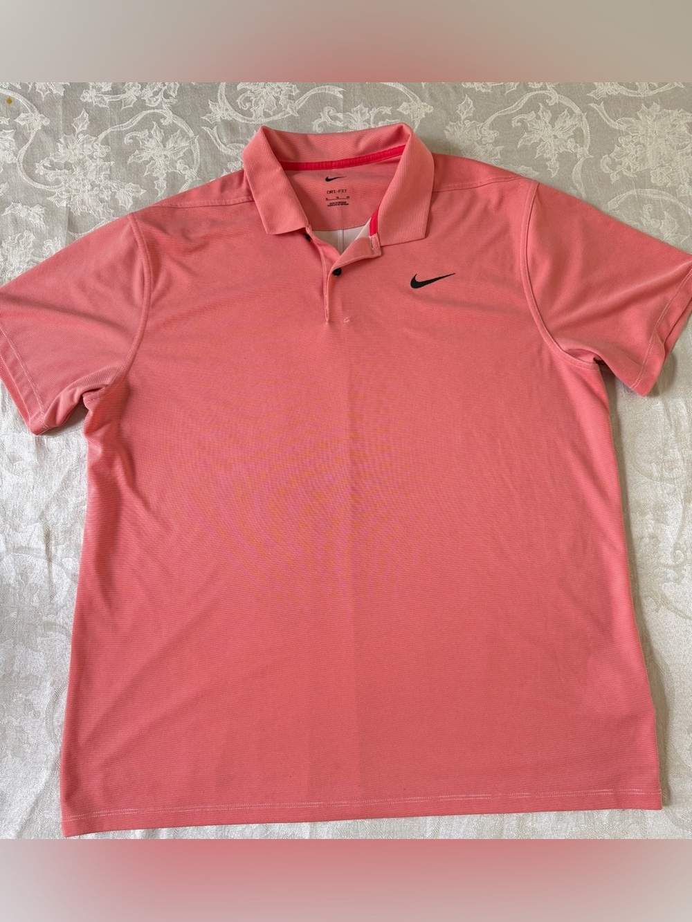 Nike Men's NikeCourt Dri-FIT Tennis Polo Hot Lava Size XL